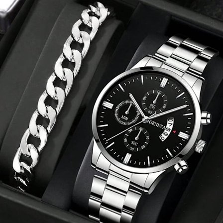 Mode Herrklocka Lyxkalender Quartz Armbandsur Business Klockor Man Klocka Man Armband Armbandsur