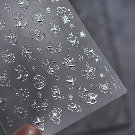 1Pcs Franska Jelly Nagel Klistermärken Drömmiga Bubbla Meteor Butterfly Star Moon Självhäftande Klistermärken För Nagel Diy Nagelkonst Dekoration Skin