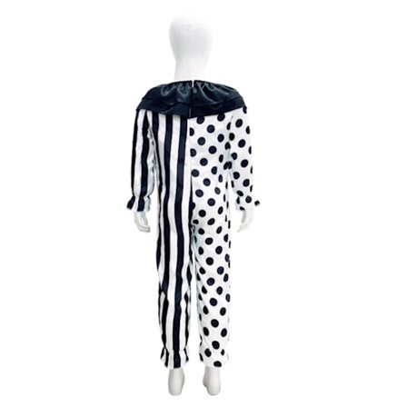 Litotail Killer Terrifier Clown Jumpsuit Svart Vit Dräkt Bodysuit Fest Halloween Outfit Kläder B