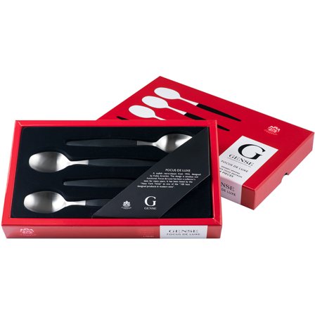 Gense Focus de Luxe Dessertskeer 4-pak - Sort, stål | KitchenOne
