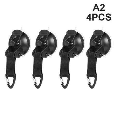 4 Stk Udendørs Sugekop Anker Sikring Krog Tie Down Camping