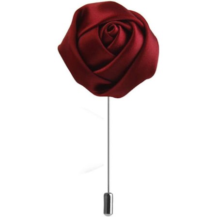 Handgjord rosblomma herr pinne brudgum corsage bröllop silke ros slag pin brosch
