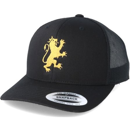 Lions - Svart trucker Keps - Standing Logo Black/Gold Trucker @ Hatstore