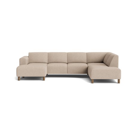 Toledo U-sofa, venstrevendt - Loop Beige - 302x205x78 - Sofa, u-sofa