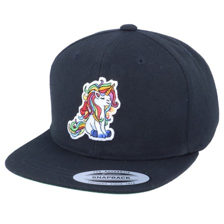 Unicorns - Schwarz Snapback Cap - Kids Glorious Unicorn Curls Black Snapback @ Hatstore