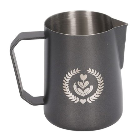 Skumkanna Tillbringare 600 ml Mjölkskummare av livsmedel av rostfritt stål Örnpipa Mjölkskummande Silver Svart