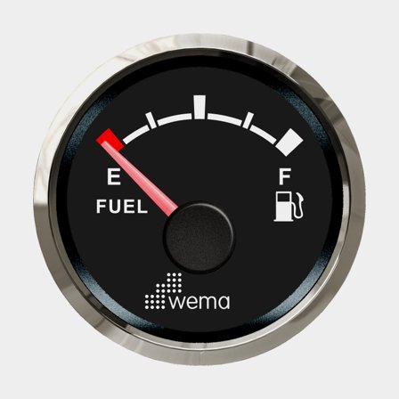 Bränsleinstrument NMEA2000 svart Silverline