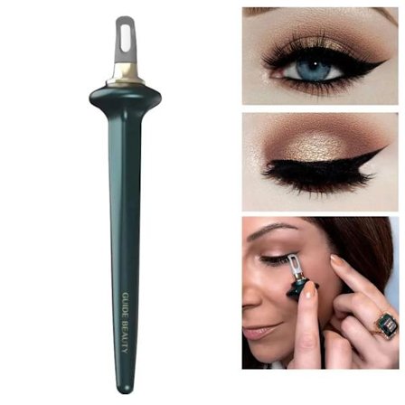 Flytande silikon eyeliner öga vattentät långvarig eyeliner enkel smink kosmetika eyeliner stämpling stencil verktyg~03536