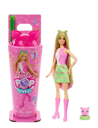 Barbie | Pop Reveal Shakes Series Doll & Accessories Set, Scented Cute Kitten Fashion Doll | ONE SIZE