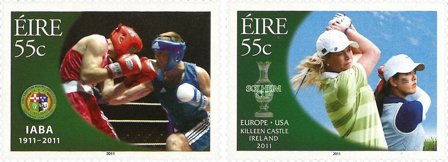 Irland - Boksning og golf - Postfrisk sæt 2v