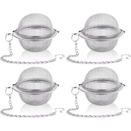 Te-si, 4 stk., Te-si i rustfrit stål, Fødevaregodkendt te-si, 5 cm