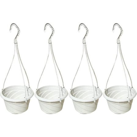 4 stycken plast hängande blomkrukor