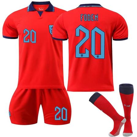 22-23 England Bortesett #10 #19 #9 Kane Fotballdrakt No.20 Phil Foden L