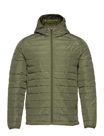 Jjeace Spring Puffer Hood Fodrad Jacka Grön Jack & J S