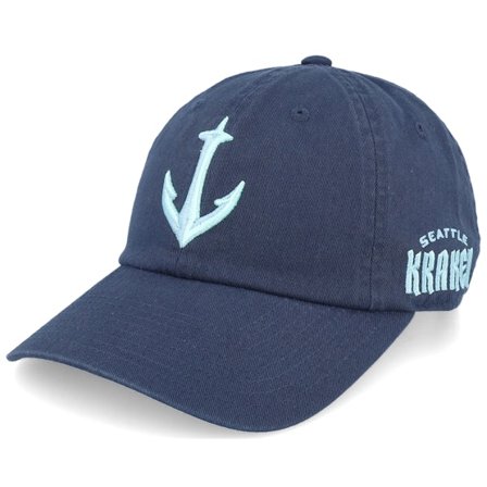 American Needle - Blå unconstructed Keps - Seattle Kraken Blue Line Navy Dad Cap @ Hatstore