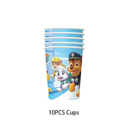 Paw Patrol Fødselsdagsdekoration Festartikler Sæt Balloner Baggrund Tallerken Kop Kagepynt Paw Patrol Klistermærker Festartikler Børn