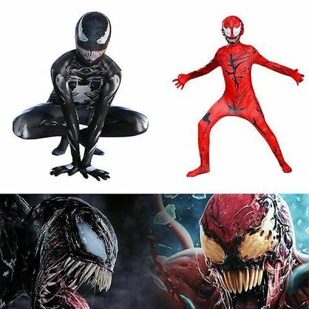 Pojkar Kids Venom Spider-man Cosplay kostym