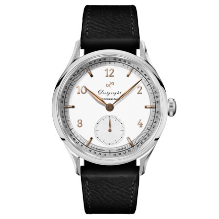 1968 Mechanical | Acero quirúrgico, blanco y tono oro rosa para hombres - Relojes de pulsera