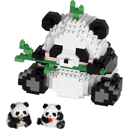 3 in 1 Panda Rakennuspalikat Rakennuslelut Eläintiilet Rakennus