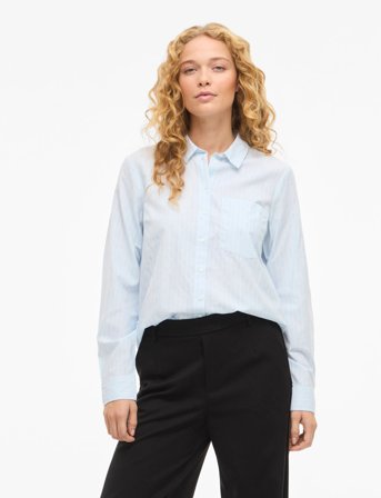 Vila Vidarma L/S Regular Shirt - Noos - Blue - 40