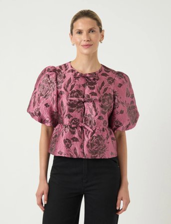 YAS Yasmarie 2/4 Bow Top - D2D - Pink - 36