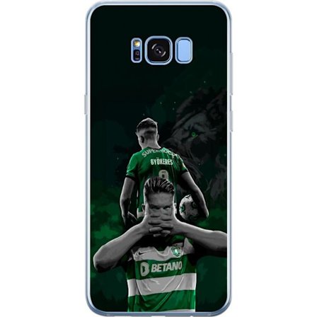 Yhteensopiva Puhelinkuori Samsung Galaxy S8+ Neonmotiivi, jossa teksti "Gaming is in my DNA" sinisenä ja punaisena tiiliseinällä, jossa loistava DNA-s