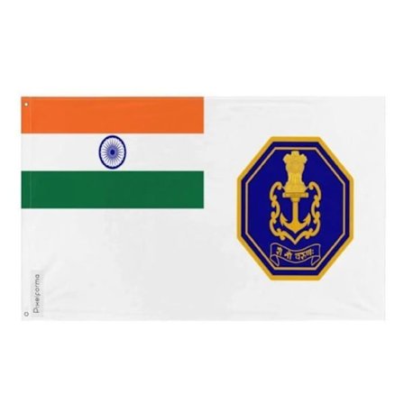 Flag - Indien - Militært banner - 128 x 192 cm - Polyester - Trykt for- og bagside