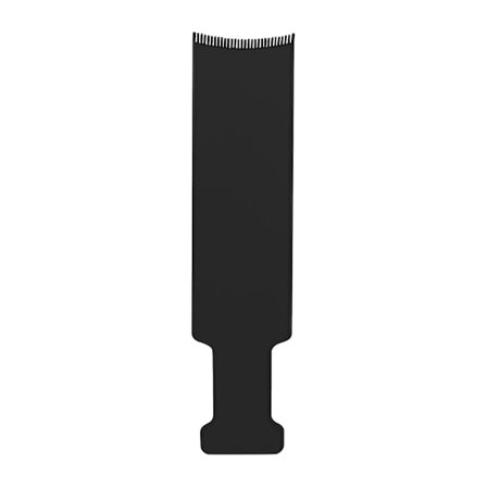 Kirkasvärinen, kaareva kampa, jossa kampahampaat, hiusvärilevy, hiusvärikampa (BK)