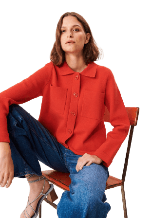 Jumperfabriken Alexis Cardigan - Red Tröjor Dam Röd S