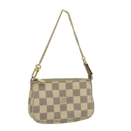 Louis Vuitton Vintage, Pre-owned Canvas pouches Wit, Dames, Maat:ONE Size,leer