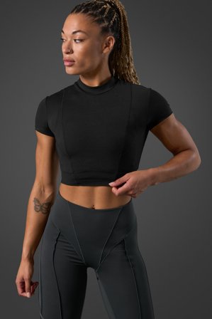 ICANIWILL - Reboot Cropped T-shirt Black - Naiset - Treenivaatteet ICIW:ltä