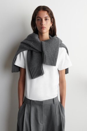 COS Women's Clean Cut T-Shirt in White