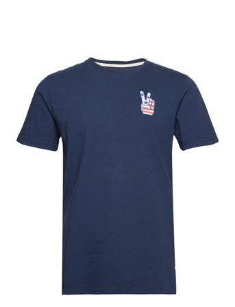 Embriodered T-Shirt Blue Far Afield