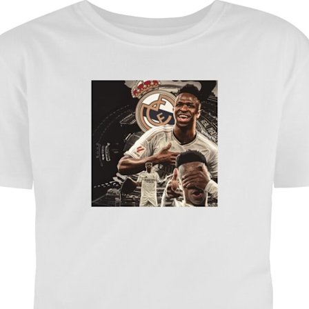 Barn T-shirt Vinicius Junior Real Madrid Brasilien dribblingsfenomen och offensiv ledare med hög energi och sylvass skicklighet