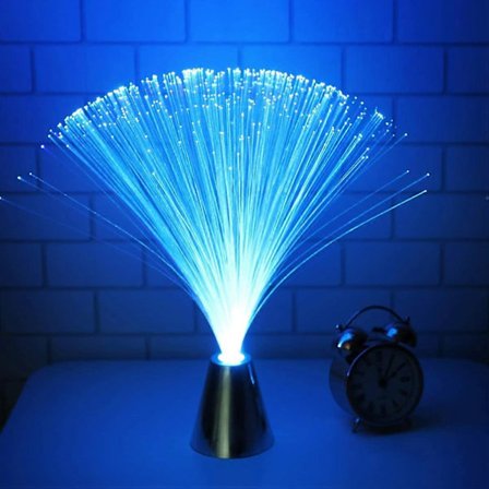 Farveskiftende fiberoptisk lys, batteridrevet isfiberoptisk stemningslampe, LED-fiberlampe til jul
