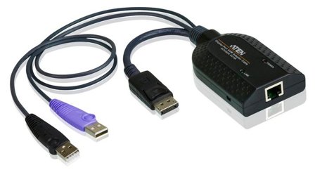 ATEN KA7169 DisplayPort USB Virtual Media KVM Adapter Cable with Smart Card Reader (CPU Module) - KVM / lyd / USB-utvider