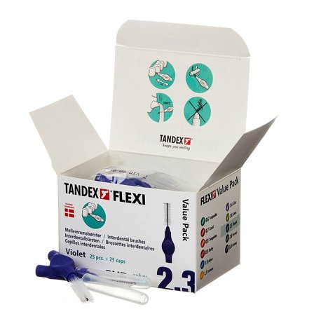 Tandex FLEXI Mellemrumsbørste Violet, Medicin & Pleje, Mund & Tandpleje, Tandstikker
