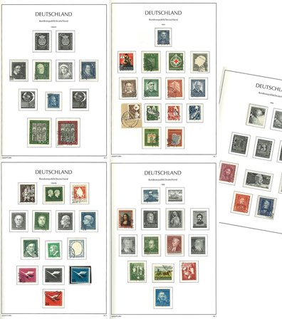 Vesttyskland til 1980 - Samling i 1 frimærkealbum - Stemplet