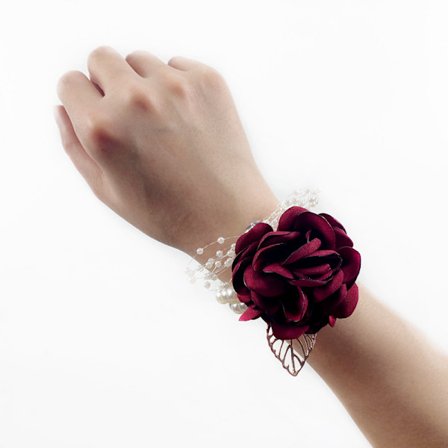 1 kpl Kukkakoriste Morsiusneitojen Rannekoru Morsiamen Silkkirannekoru Deko G