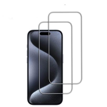 2-Pack - iPhone 15 Pro Skärmskydd i Härdat Glas