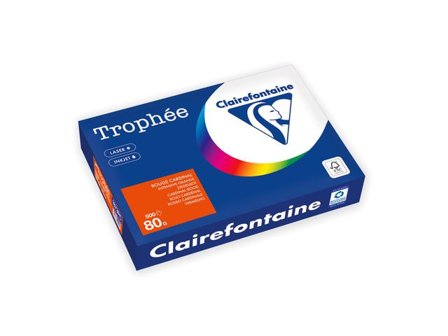 Clairefontaine Kopieringspapper A4 80g ohålat blodorange 500/fp - Lyreco - Kontorspapper - Specialpapper - Färgat - A4