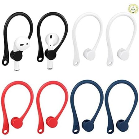 4-pack anti-drop sport öronkrokar tillbehör kompatibla med in-ear hörlurar öronhållare