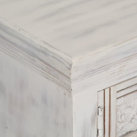 vidaXL TV-bänk vit 120x30x40 cm massivt mangoträ