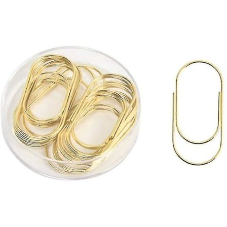 Jumbo Papirclips 20 stk., 50mm/1,97'' Guld Store Papirclips Kontorartikler Stationery (guld)