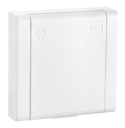 SG Enkel innfelt utestikkontakt Hvit IP44