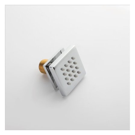 Kvadratisk duschhuvud med infälld installation, typ A, i krom eller borstad koppar för badrum