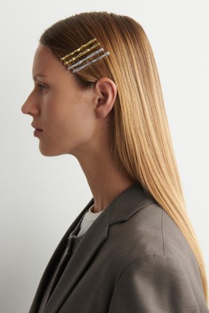 COS Femme Lot De 4 De Barrettes À Cheveux Effet Fondu in Doré