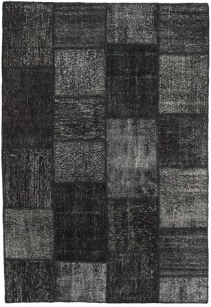 Tappeto Patchwork 159X231 Nero/Grigio Scuro (Lana, Turchia)