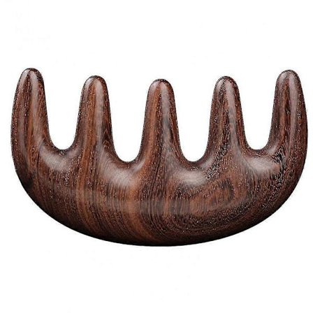 Gua Sha Naturlig Sandelträ Huvud Meridian Massage Kam Hårbotten Hårvård Bred Tand Ny RXF