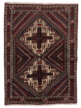 Afshar Shahre Babak Rug 115X156 Black/Brown Wool, Persia